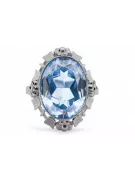 Aquamarine Sterling silver 925 Ring Vintage Jewlery vrc043s